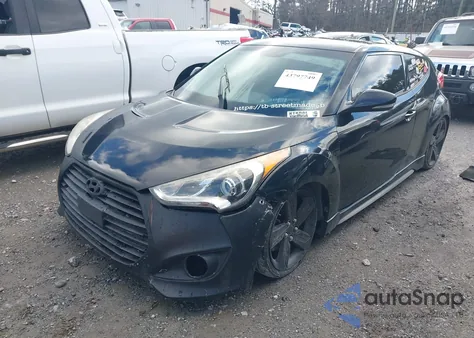2013 Hyundai Veloster Turbo W/Blue из США, поврежденный, VIN KMHTC6AE8DU100956